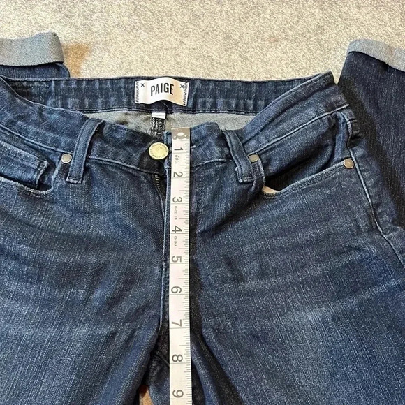PAIGE Kyle Crop, Dark Wash.  Size 26. - Picture 7 of 11